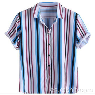 Camisa casual a rayas para hombre